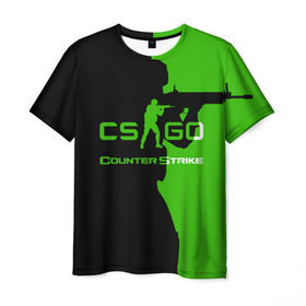 Мужская футболка 3D с принтом CS GO в Кировске, 100% полиэфир | прямой крой, круглый вырез горловины, длина до линии бедер | csgo | global offensive | контр страйк | контра
