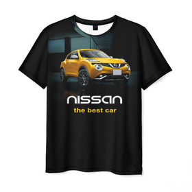 Мужская футболка 3D с принтом Nissan the best car в Кировске, 100% полиэфир | прямой крой, круглый вырез горловины, длина до линии бедер | nissan | авто | автомобиль | водитель | машина | ниссан | тачка