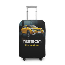 Чехол для чемодана 3D с принтом Nissan the best car в Кировске, 86% полиэфир, 14% спандекс | двустороннее нанесение принта, прорези для ручек и колес | nissan | авто | автомобиль | водитель | машина | ниссан | тачка