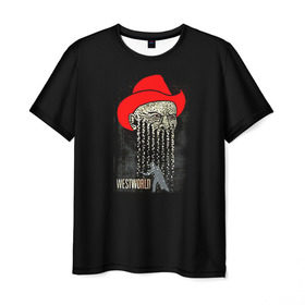 Мужская футболка 3D с принтом Мир дикого запада 4 в Кировске, 100% полиэфир | прямой крой, круглый вырез горловины, длина до линии бедер | westworld | западный мир | мир дикого запада