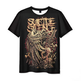 Мужская футболка 3D с принтом Suicide Silence в Кировске, 100% полиэфир | прямой крой, круглый вырез горловины, длина до линии бедер | 