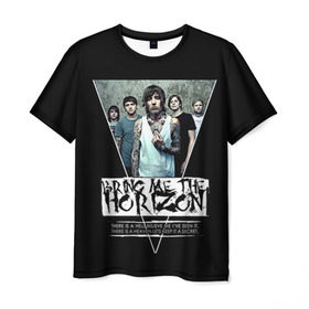 Мужская футболка 3D с принтом Bring Me The Horizon в Кировске, 100% полиэфир | прямой крой, круглый вырез горловины, длина до линии бедер | bmth | bring me | bring me the horizon | bring me the horizont | doomed | бринг ми | бринг ми зе | бринг ми зе хоризон