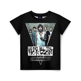 Детская футболка 3D с принтом Bring Me The Horizon в Кировске, 100% гипоаллергенный полиэфир | прямой крой, круглый вырез горловины, длина до линии бедер, чуть спущенное плечо, ткань немного тянется | Тематика изображения на принте: bmth | bring me | bring me the horizon | bring me the horizont | doomed | бринг ми | бринг ми зе | бринг ми зе хоризон