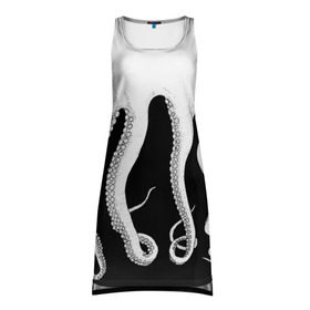 Платье-майка 3D с принтом Octopus в Кировске, 100% полиэстер | полуприлегающий силуэт, широкие бретели, круглый вырез горловины, удлиненный подол сзади. | octopus