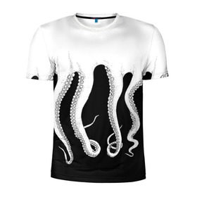 Мужская футболка 3D спортивная с принтом Octopus в Кировске, 100% полиэстер с улучшенными характеристиками | приталенный силуэт, круглая горловина, широкие плечи, сужается к линии бедра | octopus