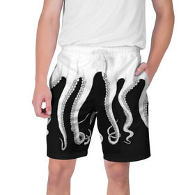 Мужские шорты 3D с принтом Octopus в Кировске,  полиэстер 100% | прямой крой, два кармана без застежек по бокам. Мягкая трикотажная резинка на поясе, внутри которой широкие завязки. Длина чуть выше колен | octopus