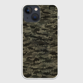 Чехол для iPhone 13 mini с принтом Камуфляж рыбака в Кировске,  |  | армия | ловля | маскировка | милитари | озеро | охота | природа | река | рыба | рыбалка | рыбная | хаки | щука