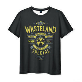 Мужская футболка 3D с принтом Come to Wasteland в Кировске, 100% полиэфир | прямой крой, круглый вырез горловины, длина до линии бедер | Тематика изображения на принте: atom | bomb | boy | fallout | radioactive | vault | wasteland | атом | бой | бомба | волт | мальчик | радиация | фоллаут | ядерная