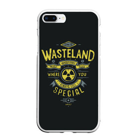 Чехол для iPhone 7Plus/8 Plus матовый с принтом Come to Wasteland в Кировске, Силикон | Область печати: задняя сторона чехла, без боковых панелей | Тематика изображения на принте: atom | bomb | boy | fallout | radioactive | vault | wasteland | атом | бой | бомба | волт | мальчик | радиация | фоллаут | ядерная