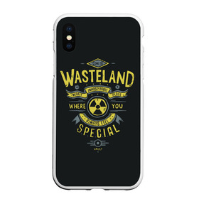 Чехол для iPhone XS Max матовый с принтом Come to Wasteland в Кировске, Силикон | Область печати: задняя сторона чехла, без боковых панелей | atom | bomb | boy | fallout | radioactive | vault | wasteland | атом | бой | бомба | волт | мальчик | радиация | фоллаут | ядерная