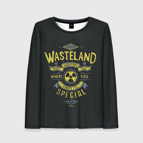 Женский лонгслив 3D с принтом Come to Wasteland в Кировске, 100% полиэстер | длинные рукава, круглый вырез горловины, полуприлегающий силуэт | atom | bomb | boy | fallout | radioactive | vault | wasteland | атом | бой | бомба | волт | мальчик | радиация | фоллаут | ядерная