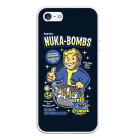 Чехол для iPhone 5/5S матовый с принтом Nuka Bombs в Кировске, Силикон | Область печати: задняя сторона чехла, без боковых панелей | atom | bomb | boy | fallout | radioactive | vault | wasteland | атом | бой | бомба | волт | мальчик | радиация | фоллаут | ядерная