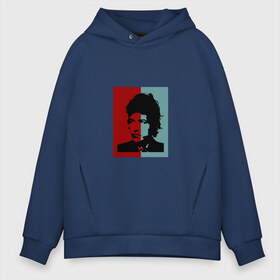 Мужское худи Oversize хлопок с принтом Bob Dylan в Кировске, френч-терри — 70% хлопок, 30% полиэстер. Мягкий теплый начес внутри —100% хлопок | боковые карманы, эластичные манжеты и нижняя кромка, капюшон на магнитной кнопке | Тематика изображения на принте: дилан | знаменитости | музыка | рок