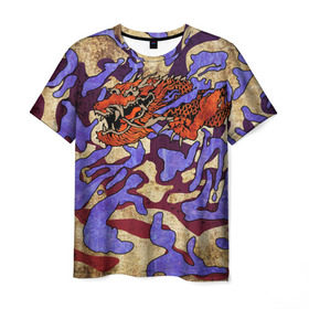 Мужская футболка 3D с принтом CS:GO Dragon King в Кировске, 100% полиэфир | прямой крой, круглый вырез горловины, длина до линии бедер | Тематика изображения на принте: 