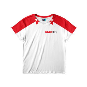 Детская футболка 3D с принтом Атлетико Мадрид в Кировске, 100% гипоаллергенный полиэфир | прямой крой, круглый вырез горловины, длина до линии бедер, чуть спущенное плечо, ткань немного тянется | 
