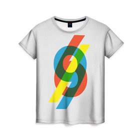 Женская футболка 3D с принтом 69 в Кировске, 100% полиэфир ( синтетическое хлопкоподобное полотно) | прямой крой, круглый вырез горловины, длина до линии бедер | math | number | retro | алгебра | математика | ностальгия | ретро | цифра | число