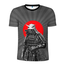 Мужская футболка 3D спортивная с принтом Мертвый самурай в Кировске, 100% полиэстер с улучшенными характеристиками | приталенный силуэт, круглая горловина, широкие плечи, сужается к линии бедра | bone | japan | samurai | skelet | skull | warrior | воин | катана | кости | меч | самурай | скелет | череп | япония