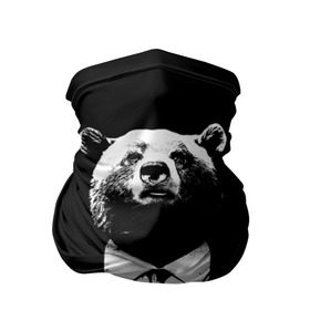Бандана-труба 3D с принтом Медведь бизнесмен в Кировске, 100% полиэстер, ткань с особыми свойствами — Activecool | плотность 150‒180 г/м2; хорошо тянется, но сохраняет форму | Тематика изображения на принте: animal | bear | beast | business | suit | бизнес | джентльмен | животное | зверь | медведь | смокинг