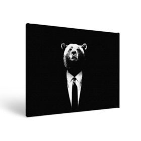 Холст прямоугольный с принтом Медведь бизнесмен в Кировске, 100% ПВХ |  | animal | bear | beast | business | suit | бизнес | джентльмен | животное | зверь | медведь | смокинг