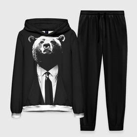 Мужской костюм 3D (с толстовкой) с принтом Медведь бизнесмен в Кировске,  |  | Тематика изображения на принте: animal | bear | beast | business | suit | бизнес | джентльмен | животное | зверь | медведь | смокинг