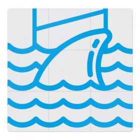 Магнитный плакат 3Х3 с принтом Акула сетевого в Кировске, Полимерный материал с магнитным слоем | 9 деталей размером 9*9 см | Тематика изображения на принте: mlm | акула | млм | сетевой маркетинг | сеть