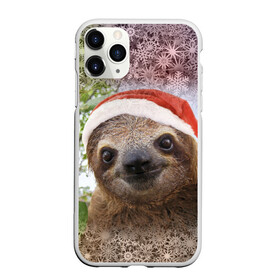 Чехол для iPhone 11 Pro Max матовый с принтом Рождественский ленивец в Кировске, Силикон |  | джунгли | животное | ленивый | лень | новый год | рождество | снег | снежинки | тропики | улыбка | шапка
