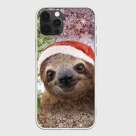 Чехол для iPhone 12 Pro Max с принтом Рождественский ленивец в Кировске, Силикон |  | Тематика изображения на принте: джунгли | животное | ленивый | лень | новый год | рождество | снег | снежинки | тропики | улыбка | шапка