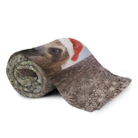 Плед 3D с принтом Рождественский ленивец в Кировске, 100% полиэстер | закругленные углы, все края обработаны. Ткань не мнется и не растягивается | джунгли | животное | ленивый | лень | новый год | рождество | снег | снежинки | тропики | улыбка | шапка