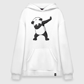 Худи SuperOversize хлопок с принтом Panda dab в Кировске, 70% хлопок, 30% полиэстер, мягкий начес внутри | карман-кенгуру, эластичная резинка на манжетах и по нижней кромке, двухслойный капюшон
 | дэб | панда