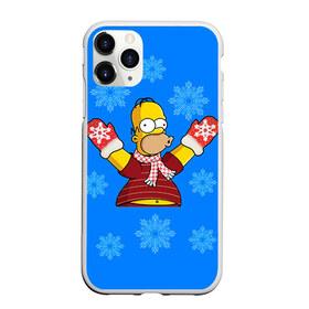 Чехол для iPhone 11 Pro матовый с принтом Симпсоны новогодние 2 в Кировске, Силикон |  | simpsons | барт | барт симпсон | гомер | гомер симпсон | новый год | симпсоны | снег | снежинки