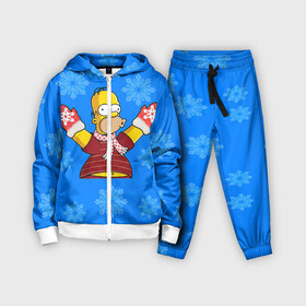 Детский костюм 3D с принтом Симпсоны новогодние 2 в Кировске,  |  | simpsons | барт | барт симпсон | гомер | гомер симпсон | новый год | симпсоны | снег | снежинки