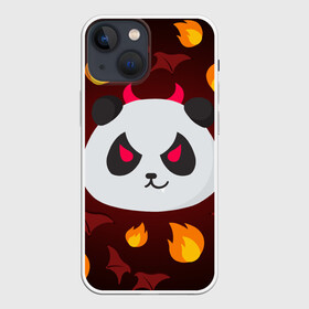 Чехол для iPhone 13 mini с принтом Панда дьяволенок в Кировске,  |  | дьяволенок | красный | крылья | огонь | панда | рога