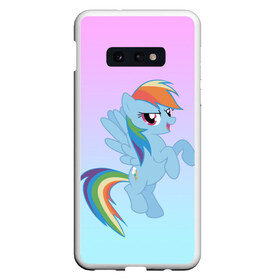 Чехол для Samsung S10E с принтом Rainbowdash в Кировске, Силикон | Область печати: задняя сторона чехла, без боковых панелей | mlp | pony | rainbowdash | raindbow dash | пони