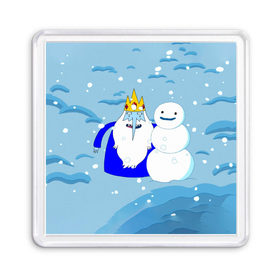 Магнит 55*55 с принтом Ice King New Year в Кировске, Пластик | Размер: 65*65 мм; Размер печати: 55*55 мм | 