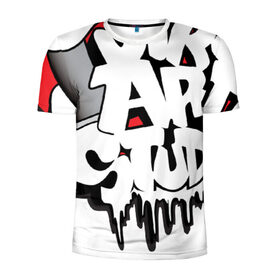 Мужская футболка 3D спортивная с принтом graffiti в Кировске, 100% полиэстер с улучшенными характеристиками | приталенный силуэт, круглая горловина, широкие плечи, сужается к линии бедра | 