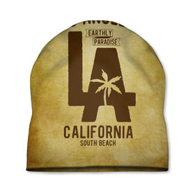 Шапка 3D с принтом Лос-Анджелес в Кировске, 100% полиэстер | универсальный размер, печать по всей поверхности изделия | america | beach | california state | los angeles | palm trees | sea | states | united | usa | америки | калифорния | лос анджелес | море | пальмы | пляж | соединенные | сша | штат | штаты