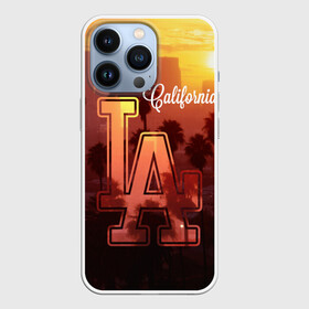 Чехол для iPhone 13 Pro с принтом Калифорния в Кировске,  |  | america | beach | california state | los angeles | palm trees | sea | states | united | usa | америки | калифорния | лос анджелес | море | пальмы | пляж | соединенные | сша | штат | штаты