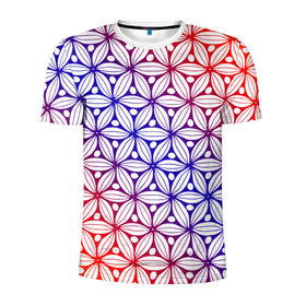 Мужская футболка 3D спортивная с принтом Абстрактный узор 2 в Кировске, 100% полиэстер с улучшенными характеристиками | приталенный силуэт, круглая горловина, широкие плечи, сужается к линии бедра | 