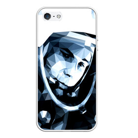 Чехол для iPhone 5/5S матовый с принтом Гагарин в Кировске, Силикон | Область печати: задняя сторона чехла, без боковых панелей | поехали | полигоны | юрий