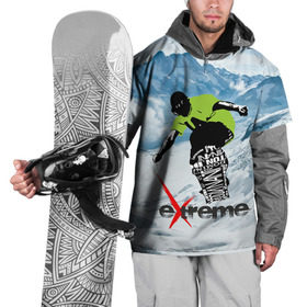 Накидка на куртку 3D с принтом Extreme в Кировске, 100% полиэстер |  | extreme | snowboard | сноуборд | экстрим