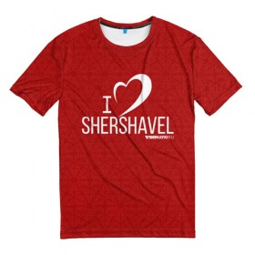 Мужская футболка 3D с принтом Love Shershavel 3 в Кировске, 100% полиэфир | прямой крой, круглый вырез горловины, длина до линии бедер | gesh | геш | зима | сноуборд | шерегеш | шершавель