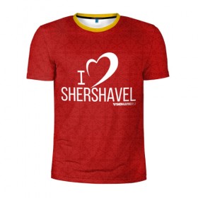 Мужская футболка 3D спортивная с принтом Love Shershavel 3 в Кировске, 100% полиэстер с улучшенными характеристиками | приталенный силуэт, круглая горловина, широкие плечи, сужается к линии бедра | gesh | геш | зима | сноуборд | шерегеш | шершавель