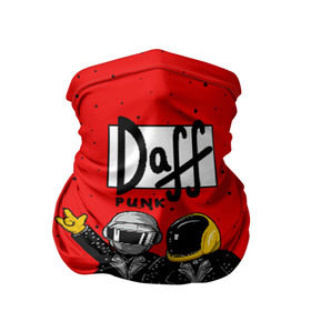 Бандана-труба 3D с принтом Daff Punk в Кировске, 100% полиэстер, ткань с особыми свойствами — Activecool | плотность 150‒180 г/м2; хорошо тянется, но сохраняет форму | donut | homer | music | simpson | барт | гомер | музыка | пончик | симпсон