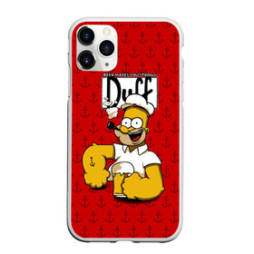 Чехол для iPhone 11 Pro Max матовый с принтом Duff Beer в Кировске, Силикон |  | bart | donut | griffin | homer | popeye | simpson | барт | гомер | гриффин | капитан | моряк | симпсон | стьюи | якорь