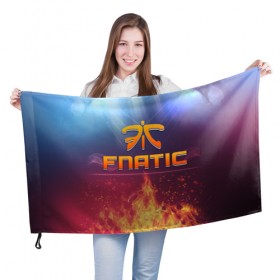 Флаг 3D с принтом Fnatic Team в Кировске, 100% полиэстер | плотность ткани — 95 г/м2, размер — 67 х 109 см. Принт наносится с одной стороны | best team | fnatic | team
