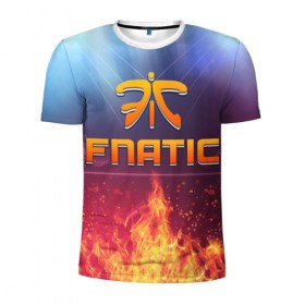 Мужская футболка 3D спортивная с принтом Fnatic Team в Кировске, 100% полиэстер с улучшенными характеристиками | приталенный силуэт, круглая горловина, широкие плечи, сужается к линии бедра | Тематика изображения на принте: best team | fnatic | team