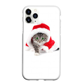 Чехол для iPhone 11 Pro Max матовый с принтом Новогодняя Киса в Кировске, Силикон |  | cat | christmas | new year | winter | дед мороз | зима | кисы | кошки | новый год | рождество