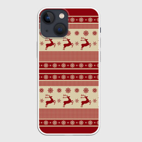 Чехол для iPhone 13 mini с принтом Зимние олени в Кировске,  |  | happy new year | ёлка | зима | олень | праздник | снег | снежинка