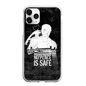 Чехол для iPhone 11 Pro Max матовый с принтом No Place is Safe в Кировске, Силикон |  | bone | carl | rick | skelet | skull | walking dead | zombie | граймс | зомби | карл | кости | рик | скелет | ходячие мертвецы | череп