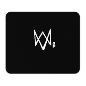 Коврик прямоугольный с принтом Watch Dogs 2 лого в Кировске, натуральный каучук | размер 230 х 185 мм; запечатка лицевой стороны | logo | watchdogs